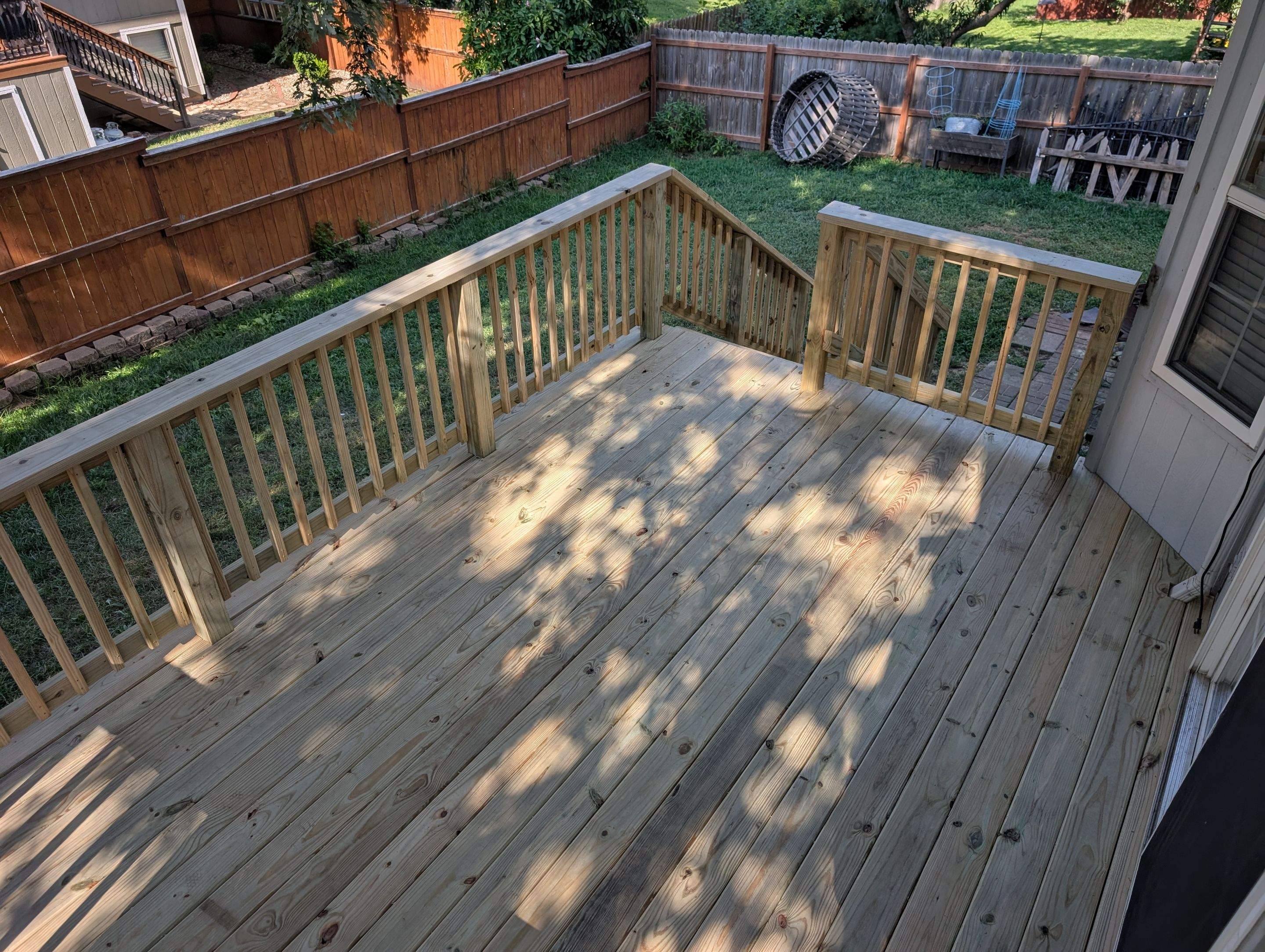 Deck construction project by SFT Remodeling