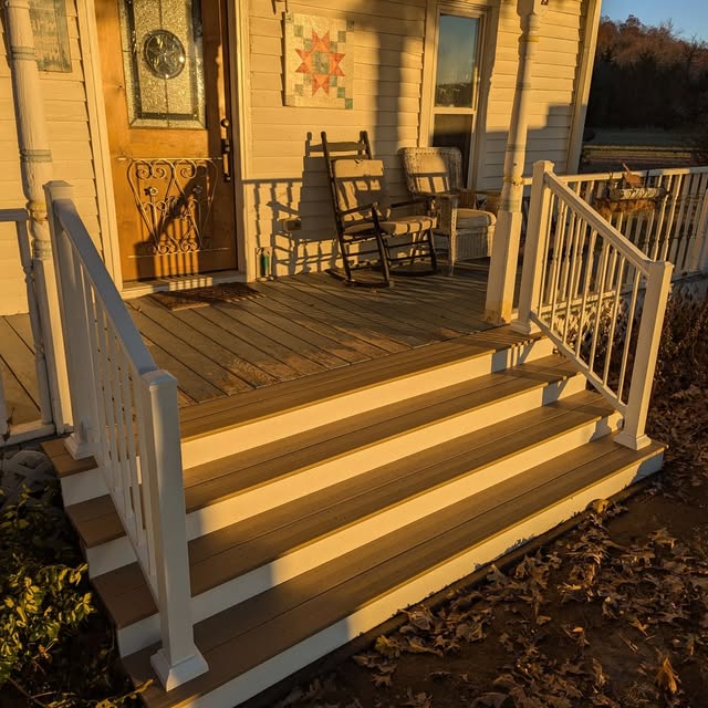SFT Remodeling team working on a deck construction project